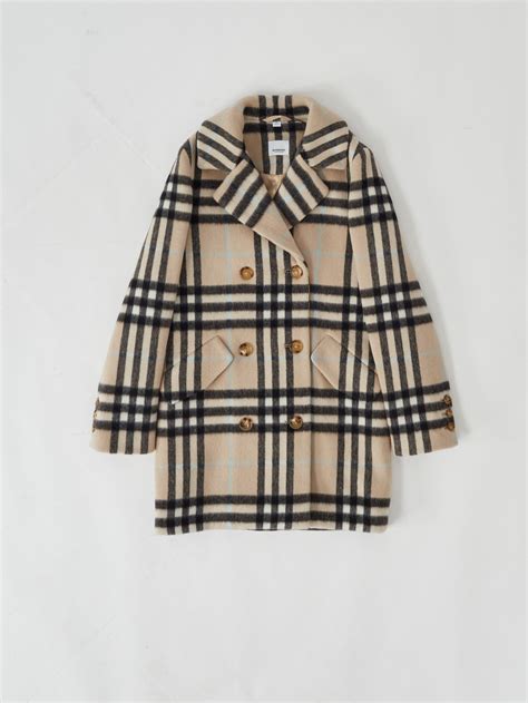 Cappotto Burberry Check in Beige 